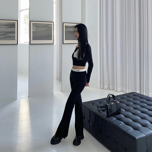 NEWA PROJECT 原创设计2021秋冬不规则心机上衣直筒长裤子套装女 商品图2