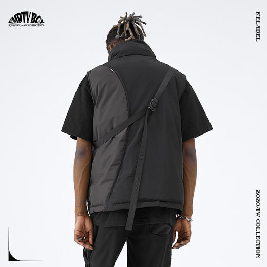 RELABEL 20AW立体包边可拆卸背包多穿法细节拼接羽绒棉马甲 商品图1