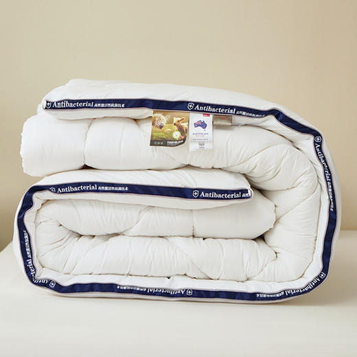 【抗菌羊毛被】羊毛被纯色澳洲羊毛被芯立体羊毛被秋冬保暖被子 商品图2