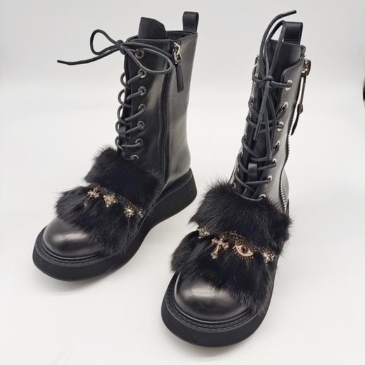 LFGJ 3874   真皮欧美侧拉链时尚短靴 商品图1