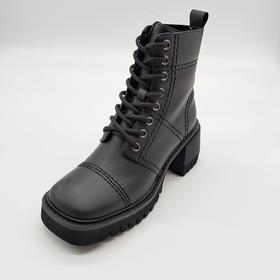 LFGJ 10704 真皮厚底粗跟英伦风时尚短靴