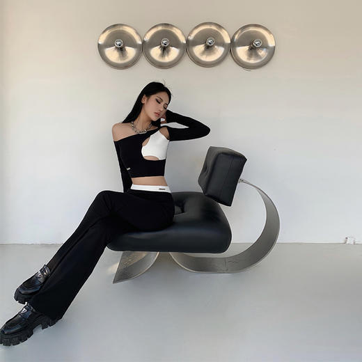 NEWA PROJECT 原创设计2021秋冬不规则心机上衣直筒长裤子套装女 商品图1