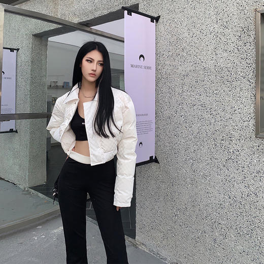 NEWA PROJECT 2021秋冬新款韩版加绒白鸭绒短款上衣羽绒服外套女 商品图2