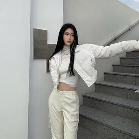 NEWA PROJECT 2021秋冬新款韩版加绒白鸭绒短款上衣羽绒服外套女