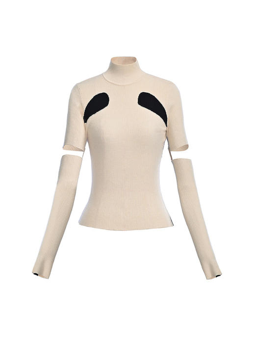 IFIK Wool Tops 时间旅客 展露品味两穿袖口可拆卸羊毛针织打底衫 商品图4