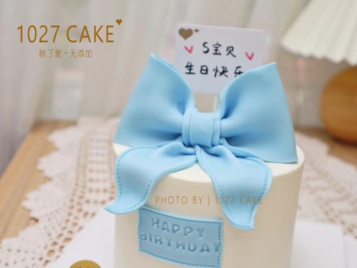 1027CAKE | 少女心 翻糖蝴蝶结 蓝色系 手工蝴蝶结 生日蛋糕 商品图3