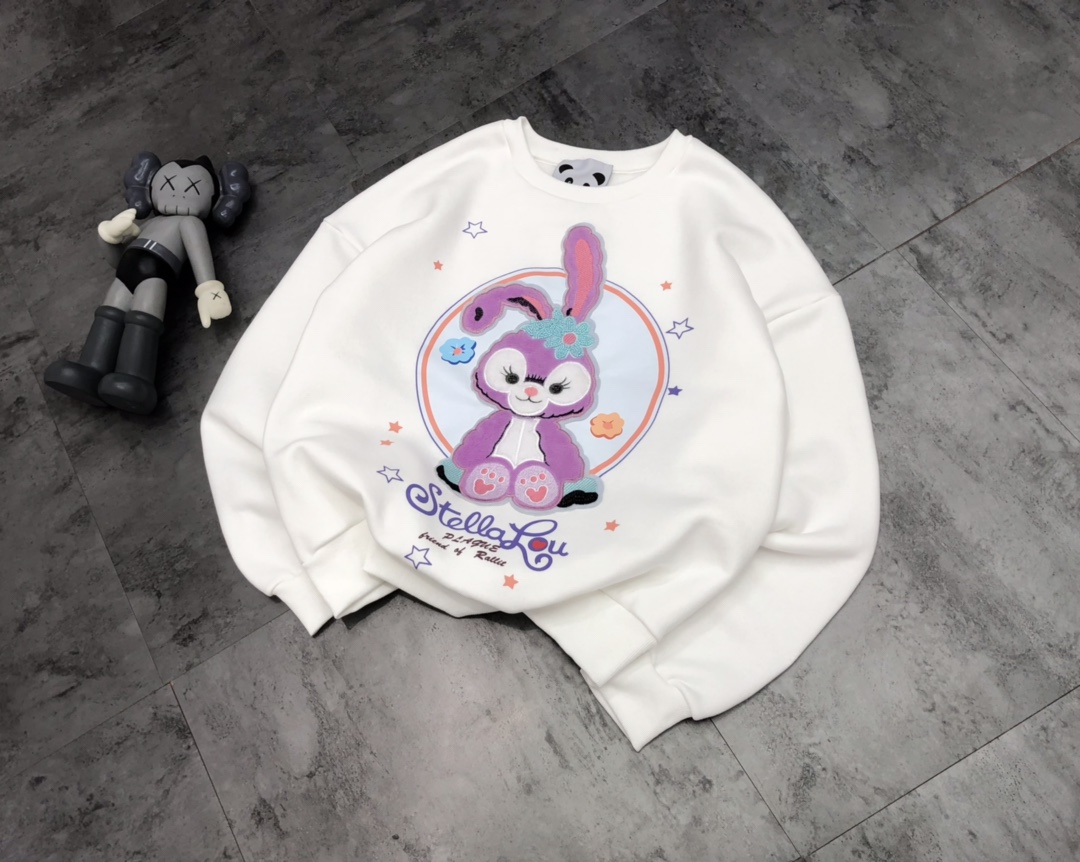 点此购买 女款星黛露钉珠兔加绒卫衣 sy204822