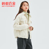 韩都衣舍冬季新款韩版衬衫式格纹宽松短款羽绒服OM81792 商品缩略图0