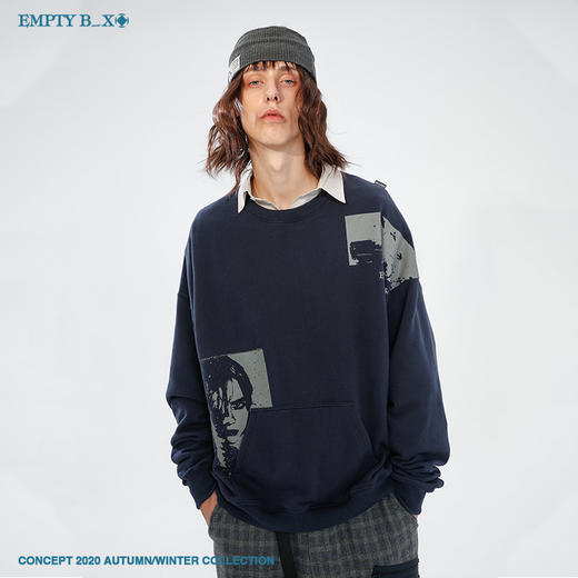 RELABEL 2020AW 复古做旧无帽贴袋卫衣 商品图2