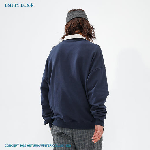 RELABEL 2020AW 复古做旧无帽贴袋卫衣 商品图4