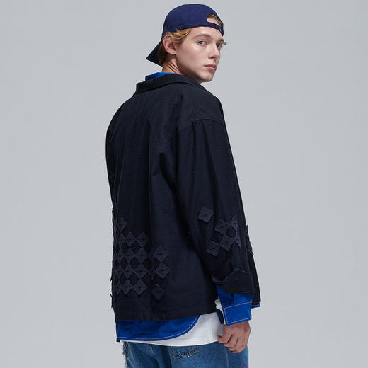 EAFINETAL.20AW“寻找红嘴鸭”主题刺绣水洗宽松工装上衣夹克外套 商品图3