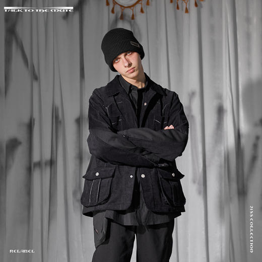 RELABEL 21SS四袋灯芯绒拼接撞色走线定制铭牌外套 商品图2