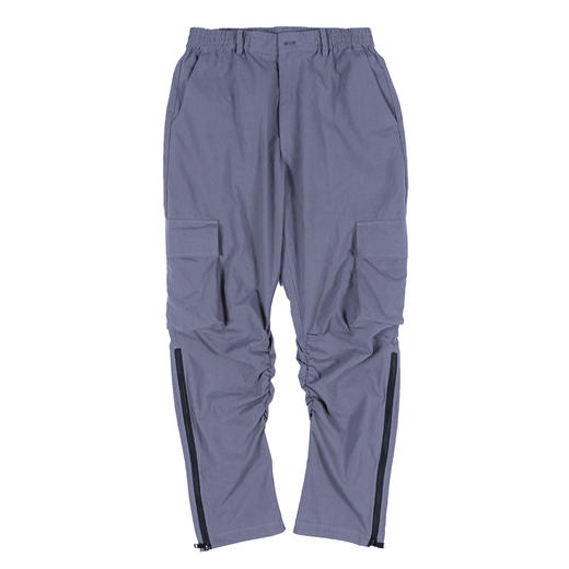 RELABEL 20AW 灰蓝色侧拉链开口抽褶皱抽绳长裤 商品图4