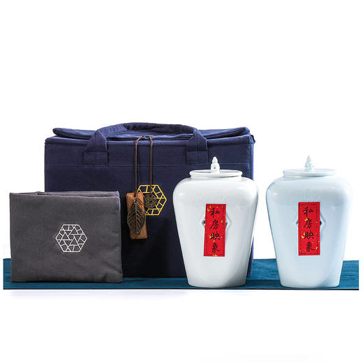 中号映象 陶瓷茶叶罐茶仓茶叶包装药罐粉罐双罐高档礼盒岩茶红茶礼品包装盒 商品图4