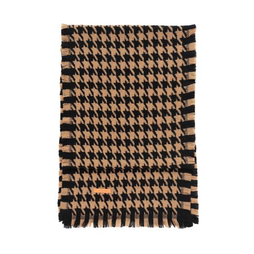 双成记 徽标千鸟格纹 羊毛大披肩 商品图5