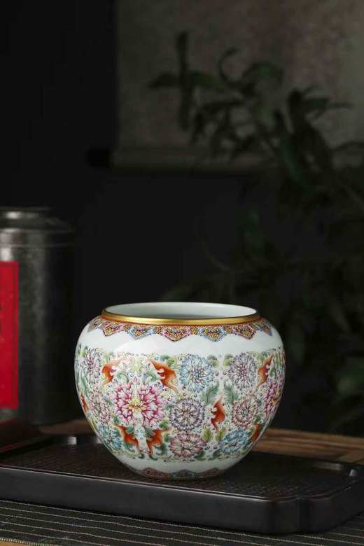 李长知：珐琅彩图案描金水洗 商品图0