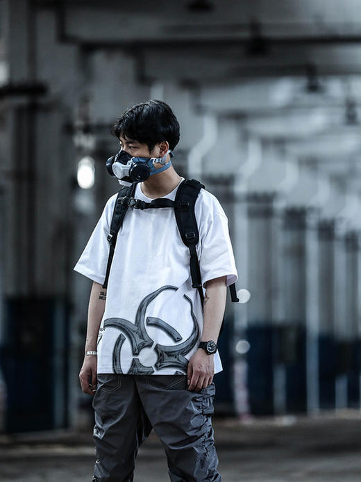 ENSHADOWER隐蔽者潮牌金属印花短袖T恤夏季宽松袖体恤新疆棉国潮 商品图1