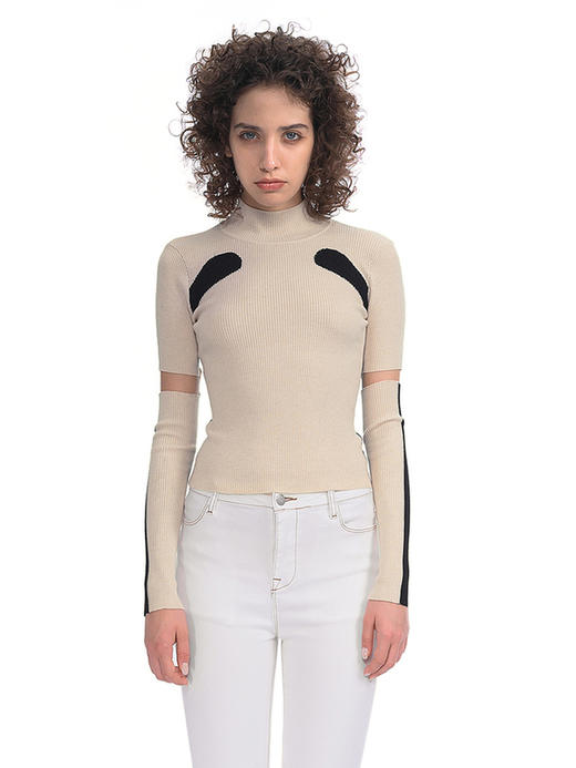 IFIK Wool Tops 时间旅客 展露品味两穿袖口可拆卸羊毛针织打底衫 商品图0