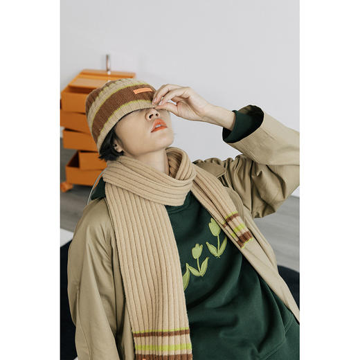 双成记翻边羊毛针织帽 商品图2