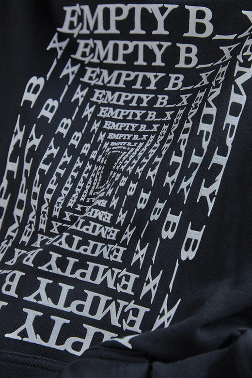 RELABEL 20AW 黑色植绒字母主题印花连帽卫衣 商品图5