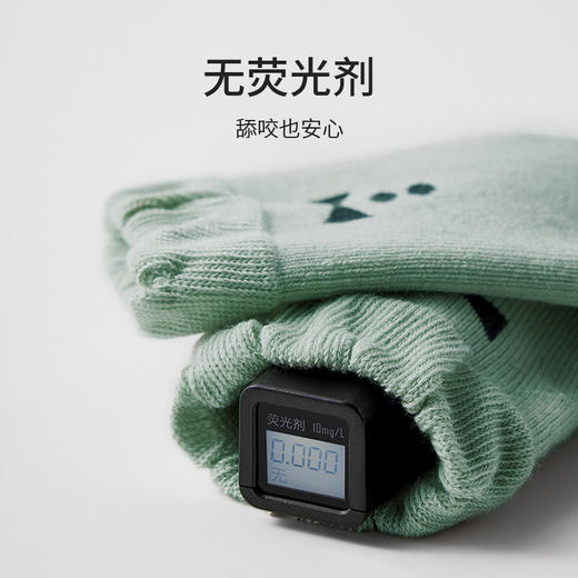 【母婴服配】嫚熙婴儿袜子春秋纯棉长袜直角翻口毛圈短袜新生儿宝宝中筒棉袜 商品图4