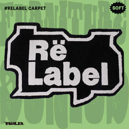 RELABEL 异形LOGO毛绒设计地毯 商品图0