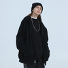 RELABEL 20AW 多结构立体剪裁长拉链破坏拼接黑色拉链卫衣外套 商品缩略图1