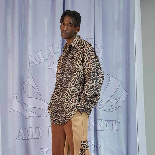 RELABEL 20AW 麂皮绒豹纹宽松衬衣外套 商品图3