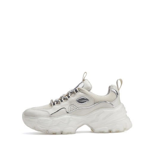 westory2021春秋新款潮酷网面透气厚底休闲运动鞋真皮老爹鞋女 商品图3