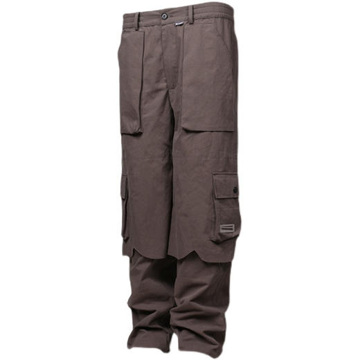 RELABEL 21SS 假两件内层拼接大口袋工装休闲布裤 商品图4