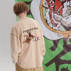 EAFINETAL.21AW新款趣味老虎漫画印花设计复古宽松长袖上衣T恤Tee 商品缩略图3