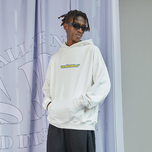 RELABEL 20AW  黑白色创意logo印花连帽卫衣 商品图2