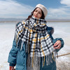 2021新款格子男女围巾时尚秋冬季韩版百搭仿羊绒长款披肩外搭两用保暖围脖潮 商品缩略图2