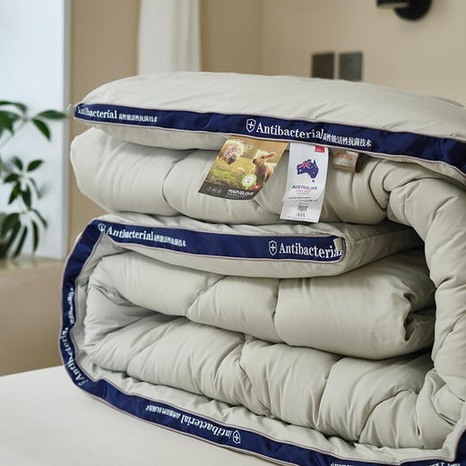 【抗菌羊毛被】羊毛被纯色澳洲羊毛被芯立体羊毛被秋冬保暖被子 商品图6