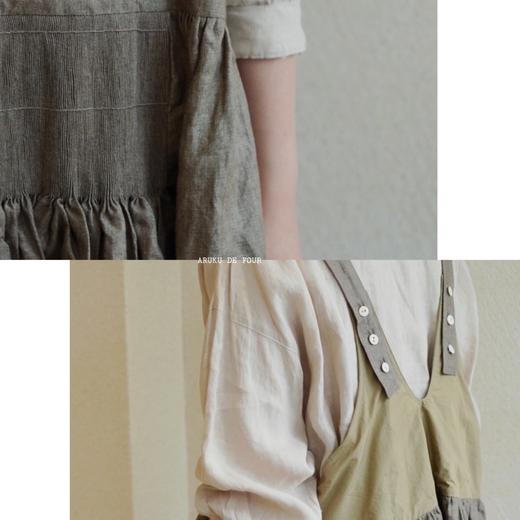 ECOLE DE CURIOSITES 抛光亚麻吊带连衣裙(Limited serie) 商品图9