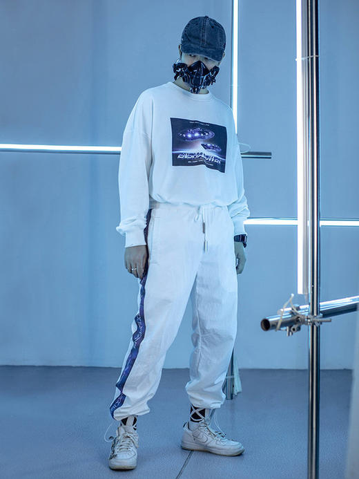 ENSHADOWER隐蔽者新款镭射反光条束脚裤男潮牌抽绳长裤宽松休闲裤 商品图2