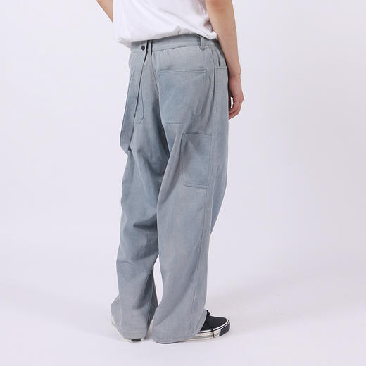 RELABEL 20SS新款口袋宽松直筒水洗工装侧吊带结构牛仔裤男潮长裤 商品图2