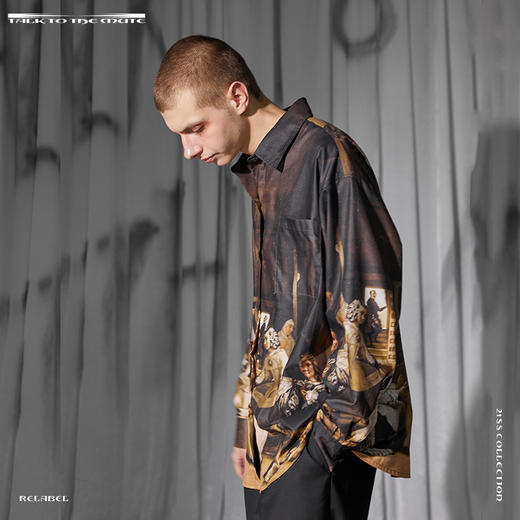 RELABEL 21SS复古油画概念满印长袖衬衣 商品图3