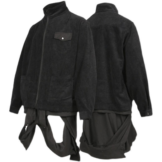 RELABEL 21AW 异面料双层结构内部拼接衬衣多穿法宽松灯芯绒外套 商品图4