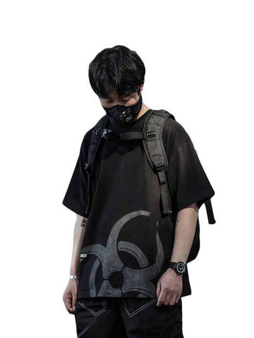 ENSHADOWER隐蔽者潮牌金属印花短袖T恤夏季宽松袖体恤新疆棉国潮 商品图3