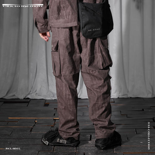RELABEL 21SS 蜡染做旧工艺多口袋战术工装帆布重工裤 商品图3