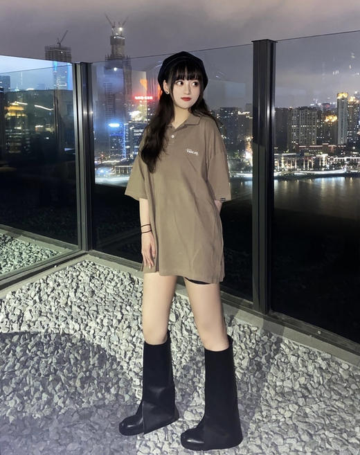 RELABEL 21SS 多色logo撞色刺绣细节异色纽扣宽松潮流短袖polo 商品图1