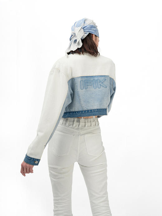 IFIK Blue Bicolor Logo Jacket “拼出一片天”短款牛仔夹克外套 商品图1