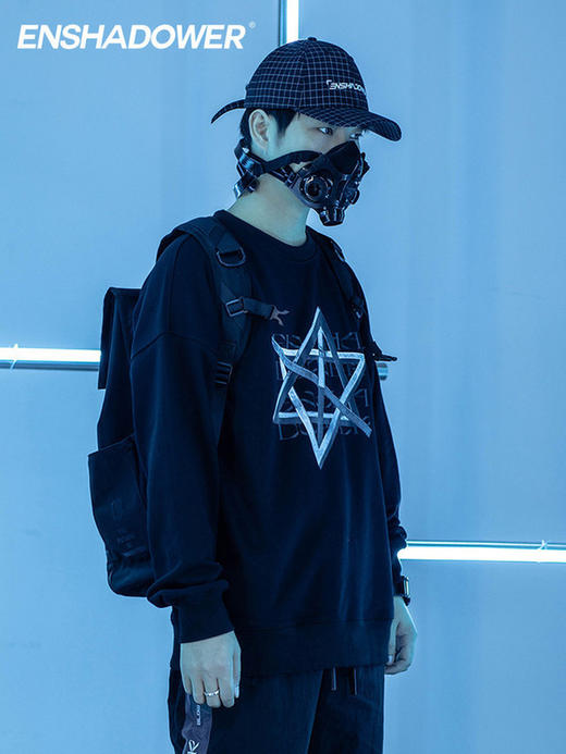 ENSHADOWER隐蔽者序列宇宙圆领卫衣男秋季宽松休闲长袖上衣外套潮 商品图0