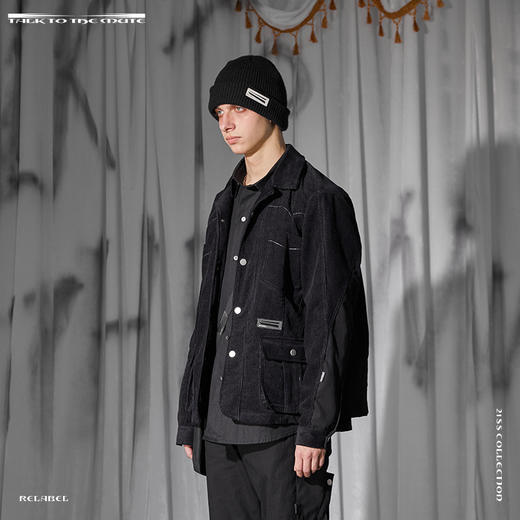 RELABEL 21SS四袋灯芯绒拼接撞色走线定制铭牌外套 商品图1