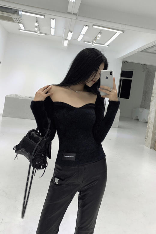 NEWA PROJECT  2021秋冬原创海鸥领保暖加绒修身毛衣针织上衣女 商品图5