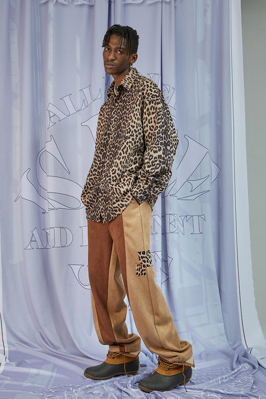 RELABEL 20AW 麂皮绒豹纹宽松衬衣外套 商品图5