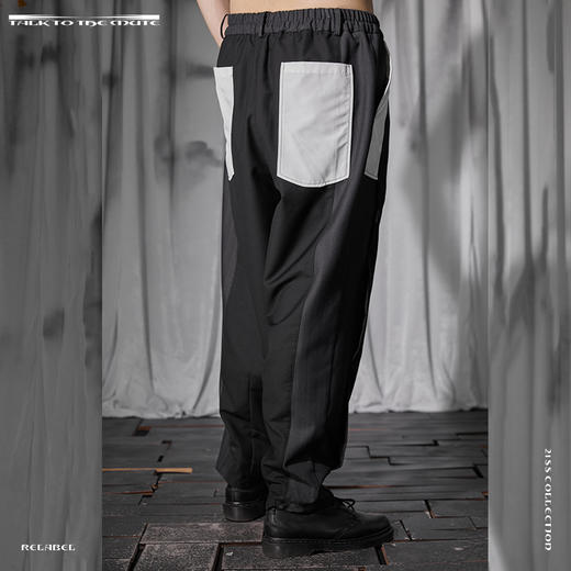 RELABEL 21SS异型裁片拼接外置结构撞色剪裁西裤 商品图1