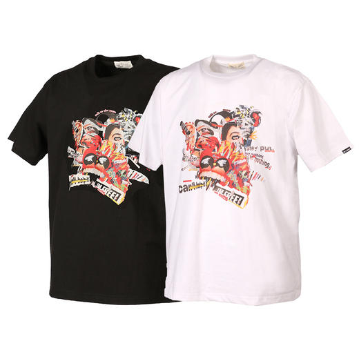 RELABEL 21SS 多元素主题碰撞印花宽松薄款短袖T恤 商品图4