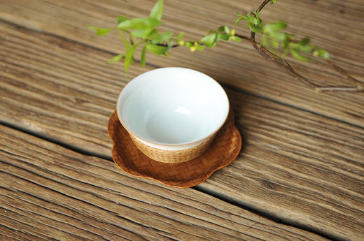 大漆竹席莲花杯垫 商品图3